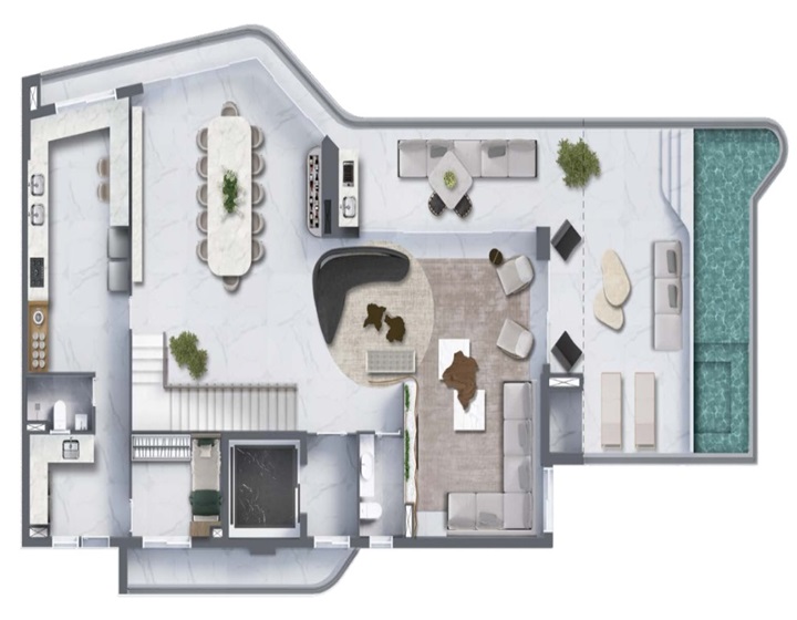 Duplex 439,91 m² - Superior